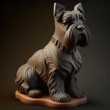 3D model Zwergschnauzer dog (STL)